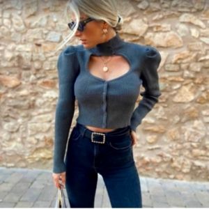 Zara cut out cropped sweater